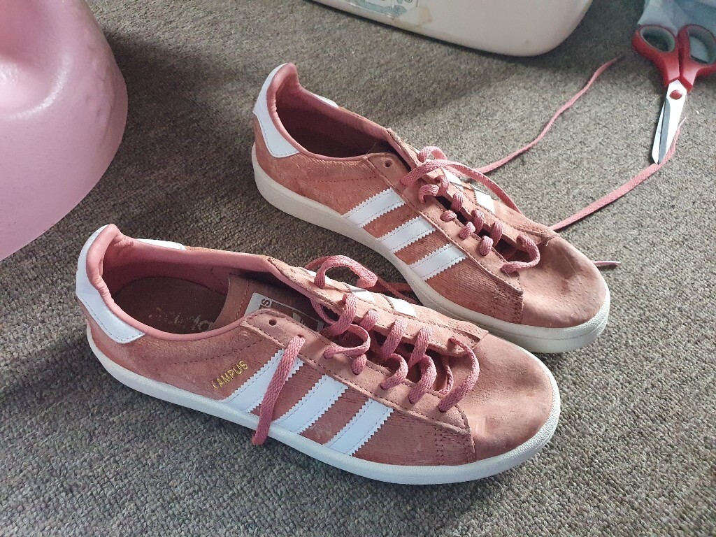pink suede adidas trainers